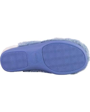 Hausschuhe für Damen DEVALVERDE 1163 ZAPATILLAS DE CASA DE MUJER AZUL CELESTE