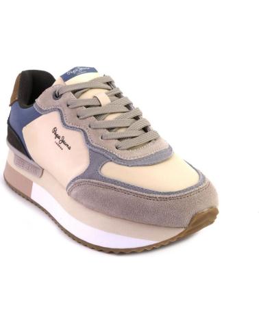 Sportif-De-Mujer-PEPE-JEANS-PLS60025-ZAPATILLAS-CASUAL-DE-MUJER-BEIGE-Y-AZUL