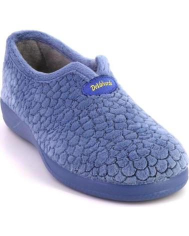 Pantofole per Donna DEVALVERDE 1142 ZAPATILLAS DE CASA DE MUJER AZUL