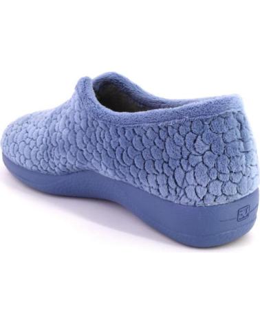 Pantofole per Donna DEVALVERDE 1142 ZAPATILLAS DE CASA DE MUJER AZUL