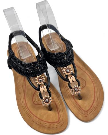 Sandalias de Mujer TIMBOS ESCLAVA PLANA COMODA MUJER 130316 NEGRO