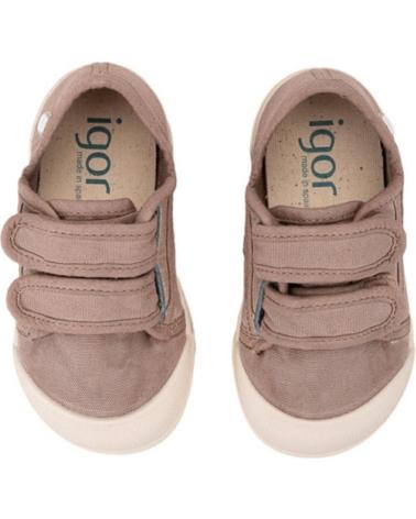 Zapatillas deporte de Mujer y Hombre IGOR ZAPATILLA VELCRO RESPETUOSA LONA MARRóN