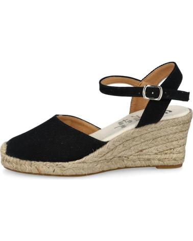 Scarpe-Con-Zeppa-De-Mujer-BUBBLE-BOBBLE-540-ALPARGATAS-CUNA-ESPARTO-MUJER-NEGRO