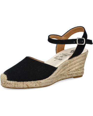 Scarpe-Con-Zeppa-De-Mujer-BUBBLE-BOBBLE-540-ALPARGATAS-CUNA-ESPARTO-MUJER-NEGRO