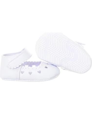 Bailarinas de Niña  ZAPATOS FLEXIBLES CON CIERRE DE TIRA EN EL TOBILLO 25215 BEB BLANCO