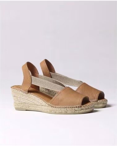 Zapatos de Mujer TONI PONS ALPARGATAS MODELO TEIDE PIEL COLOR MARRÓN CUERO CUIRO