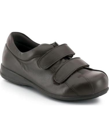 Sapatos de Mulher e Homem CALZAMEDI ZAPATOS VELCRO UNISEX PIE DIABETICO MARRON