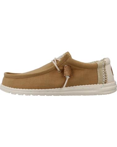 Schuhe für Herren HEY DUDE INFORMALES HOMBRE MODELO WALLY LINEN NATURAL COLOR MARRON CL OCRA