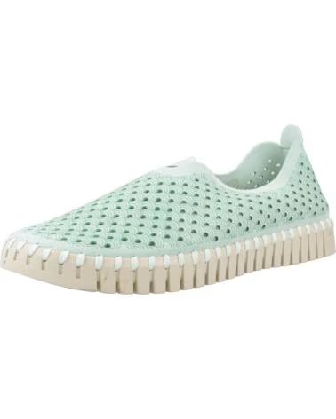 Schuhe für Damen MARCA INEXISTENTE ILSE JACOBSEN A 463-LAURELGREEN SNEAKER AUS GELOCHTEM STOFF GRÜN VERDE