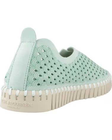 Schuhe für Damen MARCA INEXISTENTE ILSE JACOBSEN A 463-LAURELGREEN SNEAKER AUS GELOCHTEM STOFF GRÜN VERDE