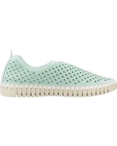Schuhe für Damen MARCA INEXISTENTE ILSE JACOBSEN A 463-LAURELGREEN SNEAKER AUS GELOCHTEM STOFF GRÜN VERDE