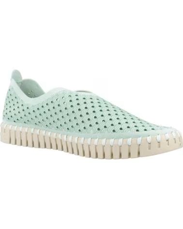Schuhe für Damen MARCA INEXISTENTE ILSE JACOBSEN A 463-LAURELGREEN SNEAKER AUS GELOCHTEM STOFF GRÜN VERDE