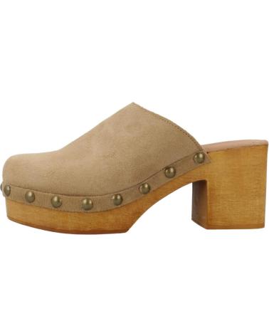 Zapatos de tacón per Donna YELLOW ZUECOS MUJER MODELO ANDREA COLOR MARRON CLARO HABANA