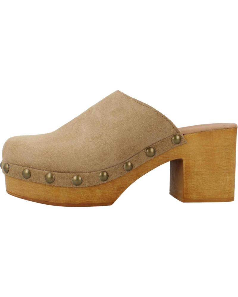 Zapatos de tacón per Donna YELLOW ZUECOS MUJER MODELO ANDREA COLOR MARRON CLARO HABANA
