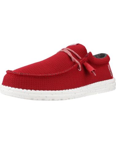Nauticos-De-Hombre-HEY-DUDE-INFORMALES-HOMBRE-MODELO-WALLY-SPORT-COLOR-ROJO-RED