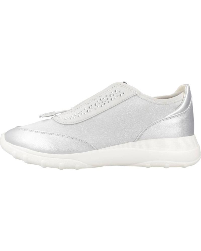 Sneaker für Damen GEOX DEPORTIVO CASUAL DE PIEL Y TELA CON SUELA DE GOMA SILVER GRIS