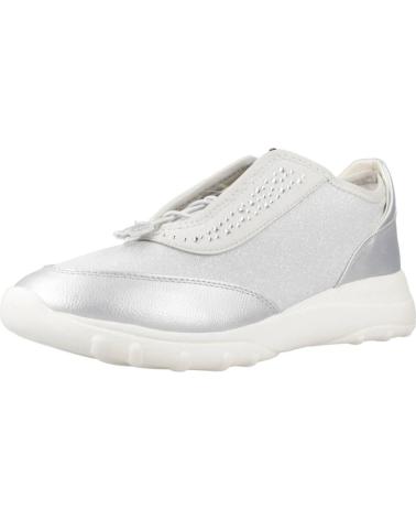 Sneaker für Damen GEOX DEPORTIVO CASUAL DE PIEL Y TELA CON SUELA DE GOMA SILVER GRIS