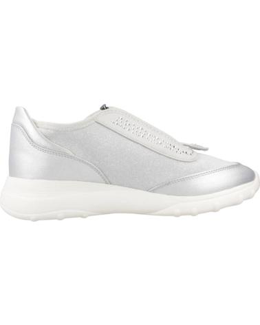 Sneaker für Damen GEOX DEPORTIVO CASUAL DE PIEL Y TELA CON SUELA DE GOMA SILVER GRIS