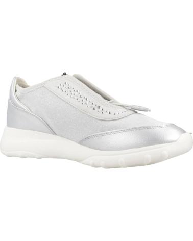 Sneaker für Damen GEOX DEPORTIVO CASUAL DE PIEL Y TELA CON SUELA DE GOMA SILVER GRIS