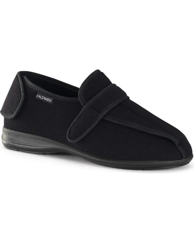 Hausschuhe für Damen und Herren CALZAMEDI POST OPERATORIO UNISEX 3050 NEGRO