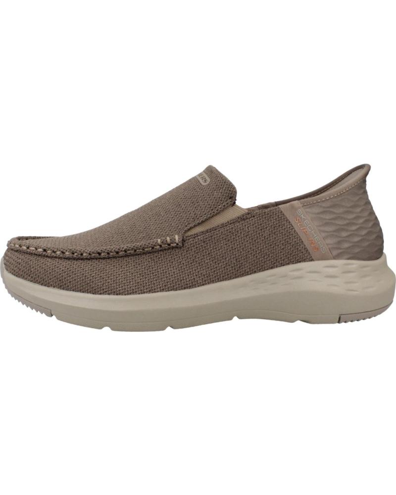 Tênis-casuais-para-homens-SKECHERS-ZAPATILLAS-HOMBRE-MODELO-SLIP-INS-204804S-COLOR-MARRON-TPE