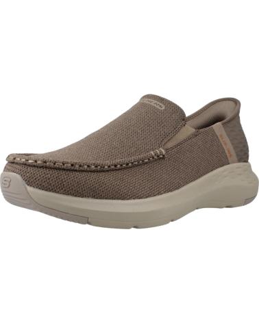 Tênis-casuais-para-homens-SKECHERS-ZAPATILLAS-HOMBRE-MODELO-SLIP-INS-204804S-COLOR-MARRON-TPE