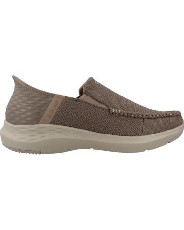 Tênis-casuais-para-homens-SKECHERS-ZAPATILLAS-HOMBRE-MODELO-SLIP-INS-204804S-COLOR-MARRON-TPE