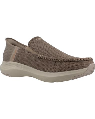 Tênis-casuais-para-homens-SKECHERS-ZAPATILLAS-HOMBRE-MODELO-SLIP-INS-204804S-COLOR-MARRON-TPE