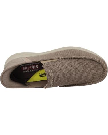 Tênis-casuais-para-homens-SKECHERS-ZAPATILLAS-HOMBRE-MODELO-SLIP-INS-204804S-COLOR-MARRON-TPE
