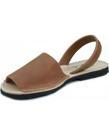 Sandalias de Mujer y Hombre y Niña y Niño ARANTXA MENORQUINA DE PIEL MARRON