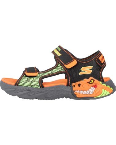 SKECHERS SANDALIAS NINO MODELO CREATURE-SPLASH COLOR NEGRO BKOR