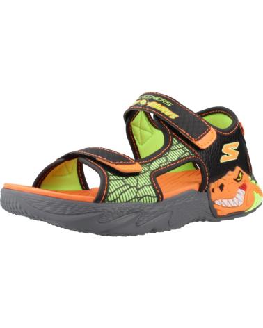SKECHERS SANDALIAS NINO MODELO CREATURE-SPLASH COLOR NEGRO BKOR