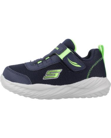 SKECHERS NITRO SPRINT - SNEAKERS BAMBINO BLU CON DETTAGLI NEON NVLM
