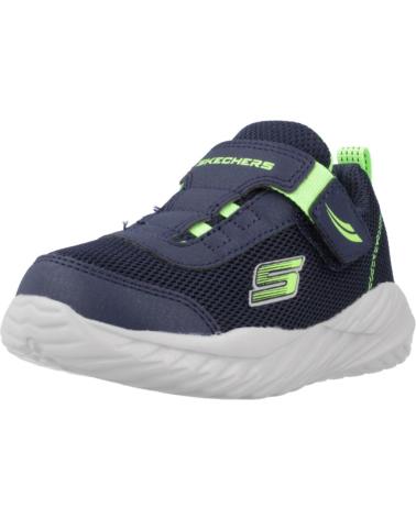 SKECHERS NITRO SPRINT - BLUE KIDS' SNEAKERS WITH NEON DETAILS NVLM