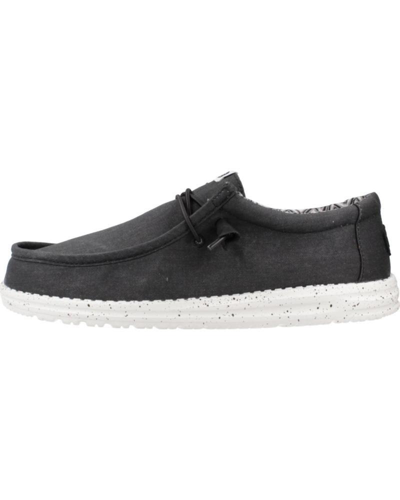 Nauticos per Uomo HEY DUDE INFORMALES HOMBRE MODELO WALLY CANVAS COLOR NEGRO BLCKWHT