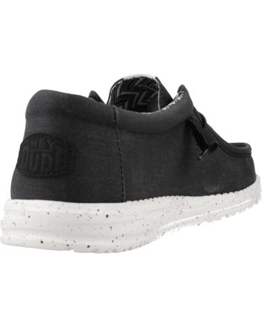Nauticos per Uomo HEY DUDE INFORMALES HOMBRE MODELO WALLY CANVAS COLOR NEGRO BLCKWHT