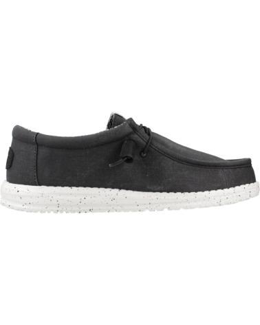 Nauticos per Uomo HEY DUDE INFORMALES HOMBRE MODELO WALLY CANVAS COLOR NEGRO BLCKWHT