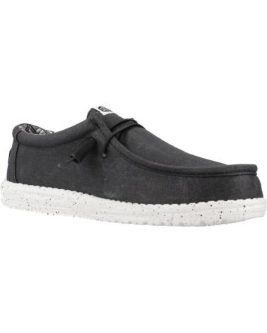 Nauticos per Uomo HEY DUDE INFORMALES HOMBRE MODELO WALLY CANVAS COLOR NEGRO BLCKWHT