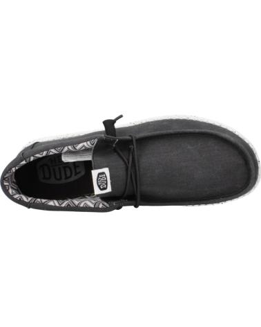 Nauticos per Uomo HEY DUDE INFORMALES HOMBRE MODELO WALLY CANVAS COLOR NEGRO BLCKWHT