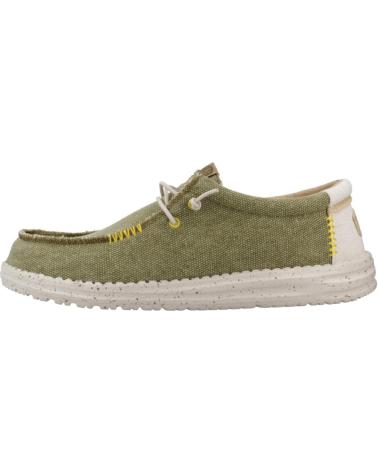 Man Boat shoes HEY DUDE INFORMALES HOMBRE MODELO WALLY COASTLINE JUTE COLOR VERDE OL OLIVE