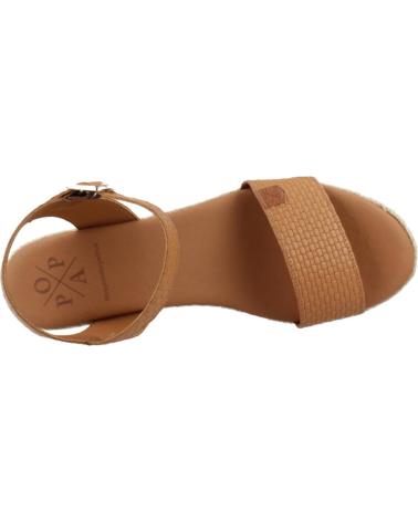 Sandálias de Mulher POPA SANDALIAS MUJER MODELO ARAMBOL TRENZADO COLOR MARRON CUERO