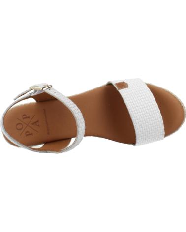 Sandalias de Mujer POPA CB30503 001 ARAMBOL TRENZADO BLANCO TRECCIA
