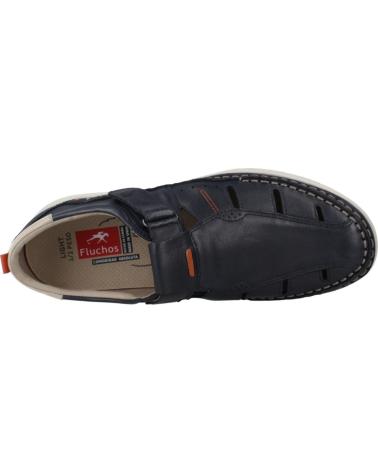 Sandalen für Herren FLUCHOS F1987 SANDALIAS DE HOMBRE PIEL AZUL MARINO