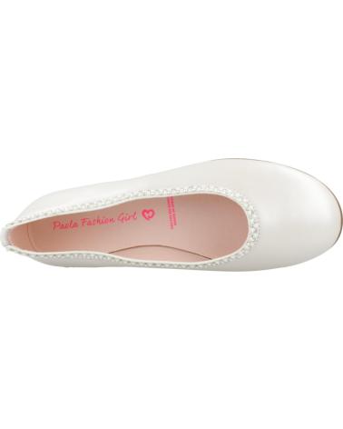 Schuhe für Mädchen PABLOSKY CEREMONIA NINA MODELO 870858P COLOR BLANCO NACAR