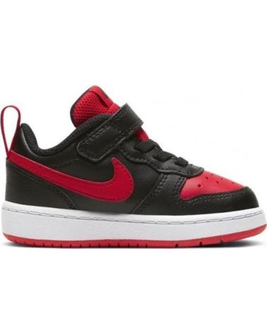 TÊNIS NIKE COURT BOROUGH LOW 2 TDV BQ5453 PRETO VERMELHO NEGRO