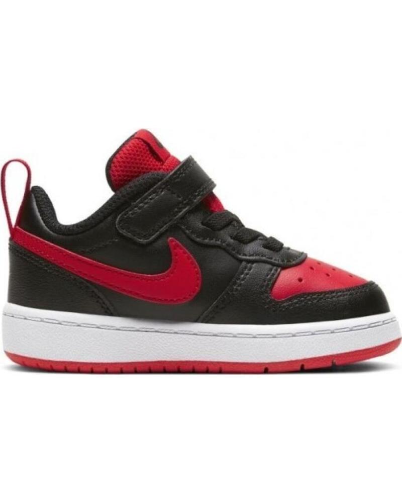 TÊNIS NIKE COURT BOROUGH LOW 2 TDV BQ5453 PRETO VERMELHO NEGRO