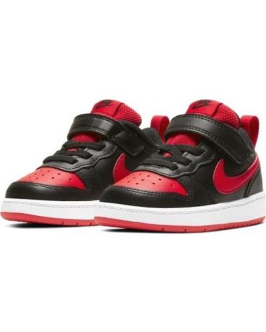 TÊNIS NIKE COURT BOROUGH LOW 2 TDV BQ5453 PRETO VERMELHO NEGRO