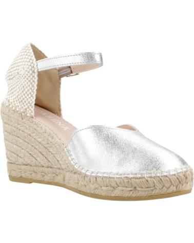 Sandálias de Mulher MACARENA ALPARGATAS MUJER MODELO CARLA41 COLOR PLATA