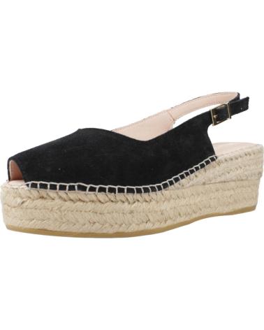 Sandales pour Femme MACARENA ALPARGATAS MUJER MODELO JAVA100 COLOR NEGRO
