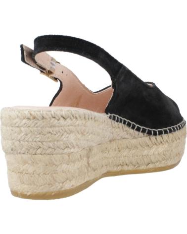 Sandales pour Femme MACARENA ALPARGATAS MUJER MODELO JAVA100 COLOR NEGRO